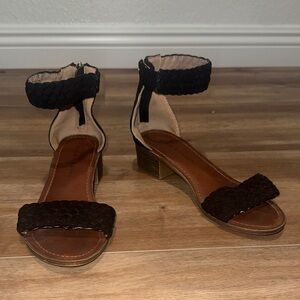 Rock & Candy Black Braided Sandals